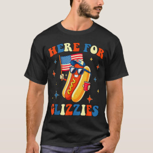 4. Juli hier für Glizzies Hotdog Patriot Männer W T-Shirt
