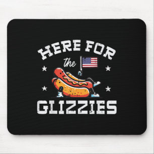 4. Juli hier für Glizzies Hotdog Patriot Men W Mousepad