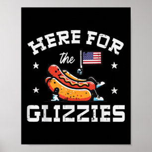 4. Juli hier für Glizzies Hotdog Patriot Men W Poster