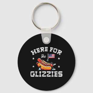 4. Juli hier für Glizzies Hotdog Patriot Men W Schlüsselanhänger