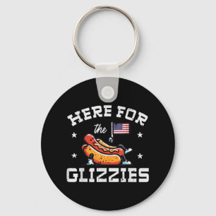 4. Juli hier für Glizzies Hotdog Patriot Men W Schlüsselanhänger