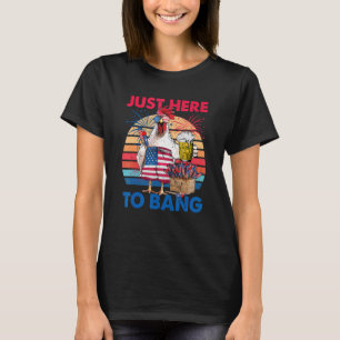 4. Juli Hier Zum Knallen Feuerwerk USA-Flagge Ch T-Shirt