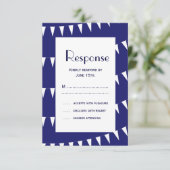 4. Juli Hochzeit RSVP 3 Karte (Stehend Vorderseite)