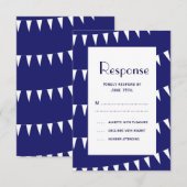 4. Juli Hochzeit RSVP 3 Karte (Vorne/Hinten)