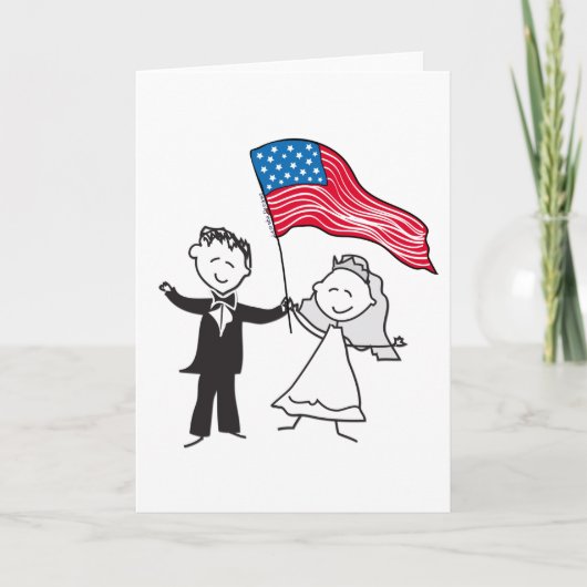 4. Juli Hochzeitsgeschenke Karte (Vorderseite)