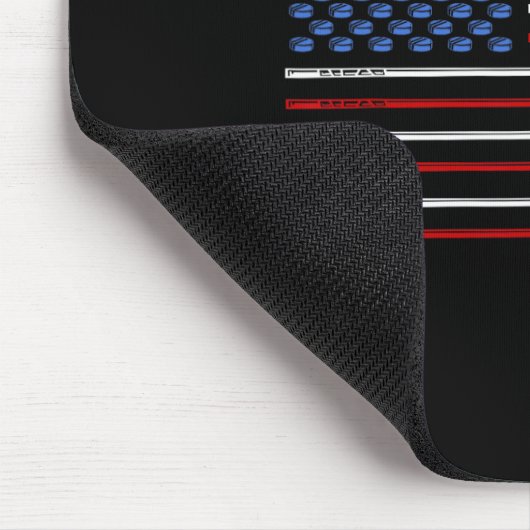 4. Juli Hockey Hockey American Flag USA Patrio Mousepad (Ecke)