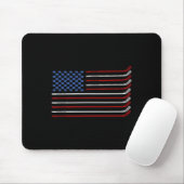 4. Juli Hockey Hockey American Flag USA Patrio Mousepad (Mit Mouse)