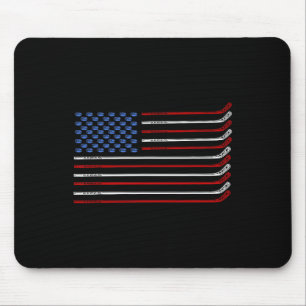 4. Juli Hockey Hockey American Flag USA Patrio Mousepad