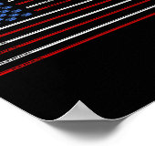 4. Juli Hockey Hockey American Flag USA Patrio Poster (Ecke)