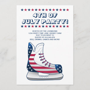 4. Juli Hockey Skate Einladung
