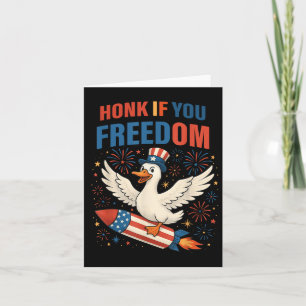 4. Juli Honk, wenn Sie Liebe Freiheit Goose Amerik Karte