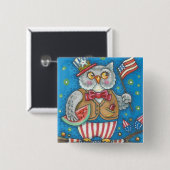 4. JULI HOOT OWL, BIRD BUTTON Square (Vorne & Hinten)