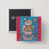 4. JULI HOOT OWL, BIRD BUTTON Square (Vorne & Hinten)