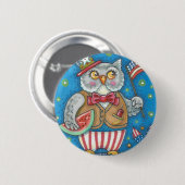 4. JULI-HOOT OWL, VOGELSCHALTFLÄCHE BUTTON (Vorne & Hinten)
