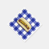 4. Juli Hot Dog auf Buffalo Kariert Napkins Serviette (Ecke)