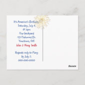 4. Juli Hot Dog auf Red Gingham Postkarte (Rückseite)