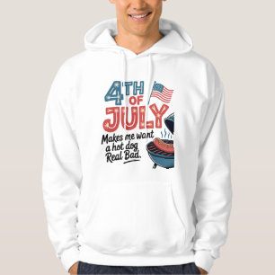 4. Juli Hot Dog GRILLEN Design Hoodie