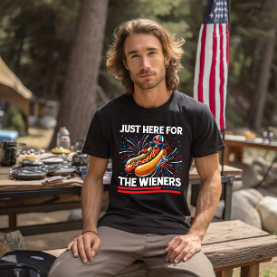 4. Juli Hot Dog Ich bin nur hier für die Dackeln T-Shirt