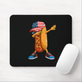 4. Juli Hot Dog Lustiger Vierter Juli Kinder Junge Mousepad (Mit Mouse)