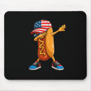 4. Juli Hot Dog Lustiger Vierter Juli Kinder Junge Mousepad