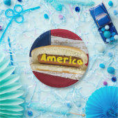 4. Juli Hot Dog Party Pappteller (Party)