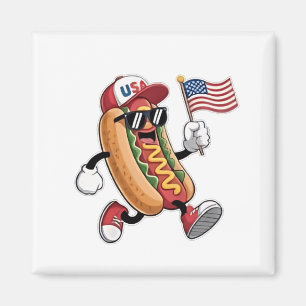 4. Juli Hotdog American Independence 1776 Magnet