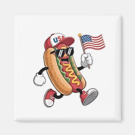 4. Juli Hotdog American Independence 1776 Magnet (Vorne)