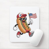 4. Juli Hotdog American Independence 1776 Mousepad (Mit Mouse)