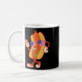 4. Juli Hotdog Funny Amerikanische Unabhängigkeits Kaffeetasse (Links)