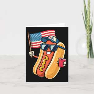 4. Juli Hotdog Funny Amerikanische Unabhängigkeits Karte