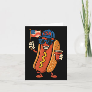 4. Juli Hotdog Funny Amerikanische Unabhängigkeits Karte