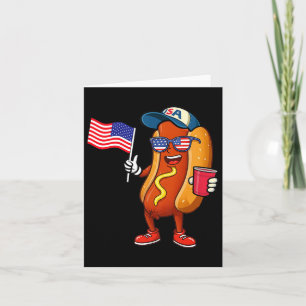 4. Juli Hotdog Funny Amerikanische Unabhängigkeits Karte