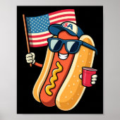 4. Juli Hotdog Funny Amerikanische Unabhängigkeits Poster (Vorne)