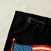 4. Juli Hotdog Funny Patriotic USA Flag Strandtuch (Beispiel)