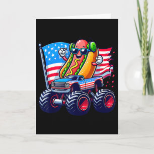 4. Juli Hotdog Sungles Monster Truck Amerikanisch Karte