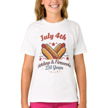 4. Juli Hotdogs und Feuerwerk Jugend Teenager Mädc