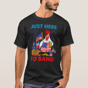 4. Juli Hühnchen Feuerwerk Bier Nur Hier Um Zu Ver T-Shirt