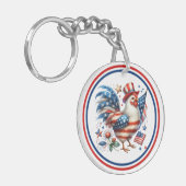 4. Juli Hühnerklipart-61531 Schlüsselanhänger (Vorderseite links)