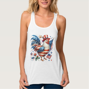 4. Juli Hühnerklipart-61531 Tank Top