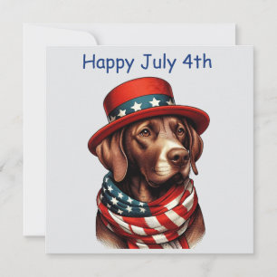 4. Juli Hund Karte
