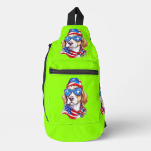 4. Juli Hund Sublimation-66361 Crossbody Bag