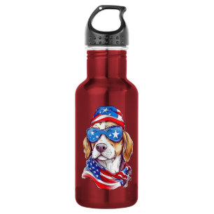 4. Juli Hund Sublimation-66361 Edelstahlflasche