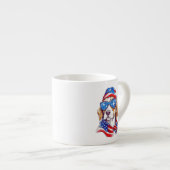 4. Juli Hund Sublimation-66361 Espressotasse (Vorderseite Rechts)
