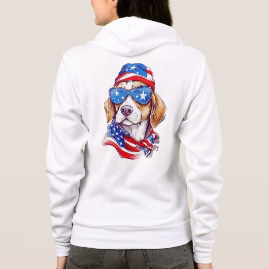 4. Juli Hund Sublimation-66361 Hoodie (Rückseite)