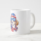 4. Juli Hund Sublimation-66361 Jumbo-Tasse (Vorderseite Rechts)