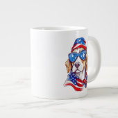 4. Juli Hund Sublimation-66361 Jumbo-Tasse (Vorderseite Rechts)