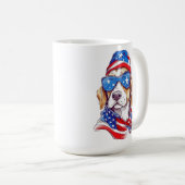 4. Juli Hund Sublimation-66361 Kaffeetasse (VorderseiteRechts)