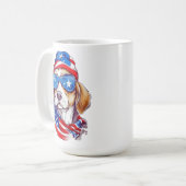 4. Juli Hund Sublimation-66361 Kaffeetasse (Vorderseite Links)