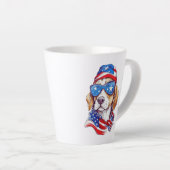 4. Juli Hund Sublimation-66361 Milchtasse (Rechte Ecke)