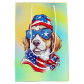 4. Juli Hund Sublimation-66361 Mittlere Geschenktüte (Rückseite)